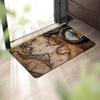 1PC Old Map Pattern Kitchen Rugs Non-Slip Home Door Mats Pop design Bathroom Rugs Bath Mat Carpet for Home Sink Laundry Decor