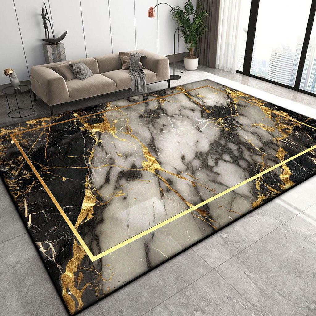 Luxury Marble Decoration Home Mat Living Room Floor Large Area Non-slip Carpets 200x300 Bedroom Bedside Easy Cleaning Plush Rugs