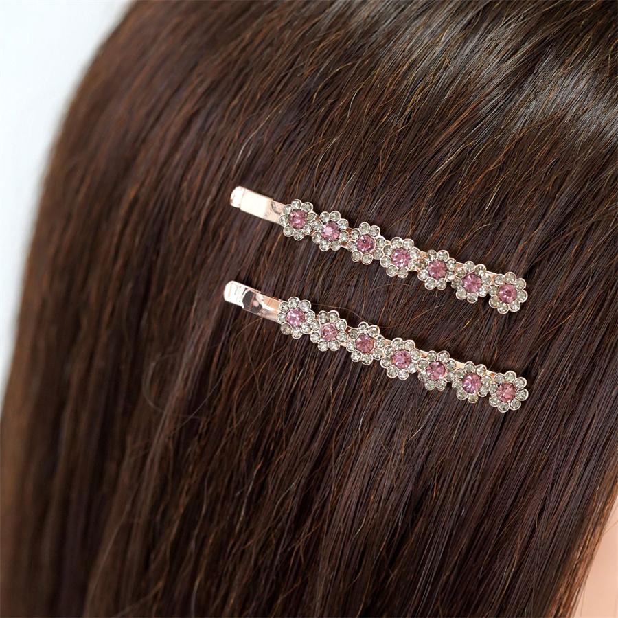 New Shiny Rhinestone Metal Hair Clips For Women Fashion Gold Silver Color Hairpins Girls Hair Accessories Hairgrips Jewelry
