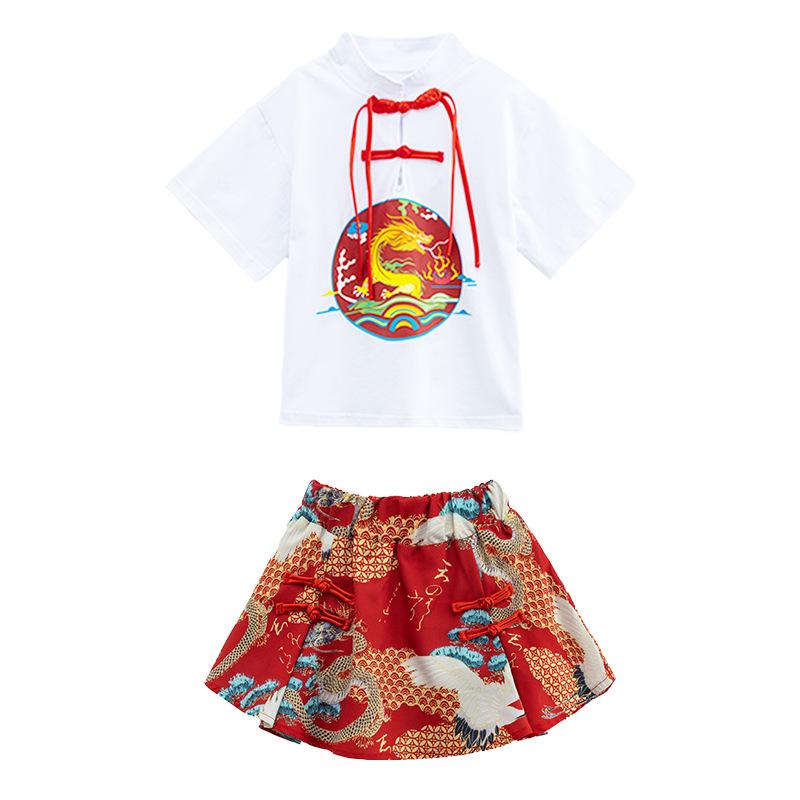 June 1 Children's Cheerleading Team Performance Chinese Style Hanfu Boys and Girls Horse Skirt Poetry Recitation Group Performance