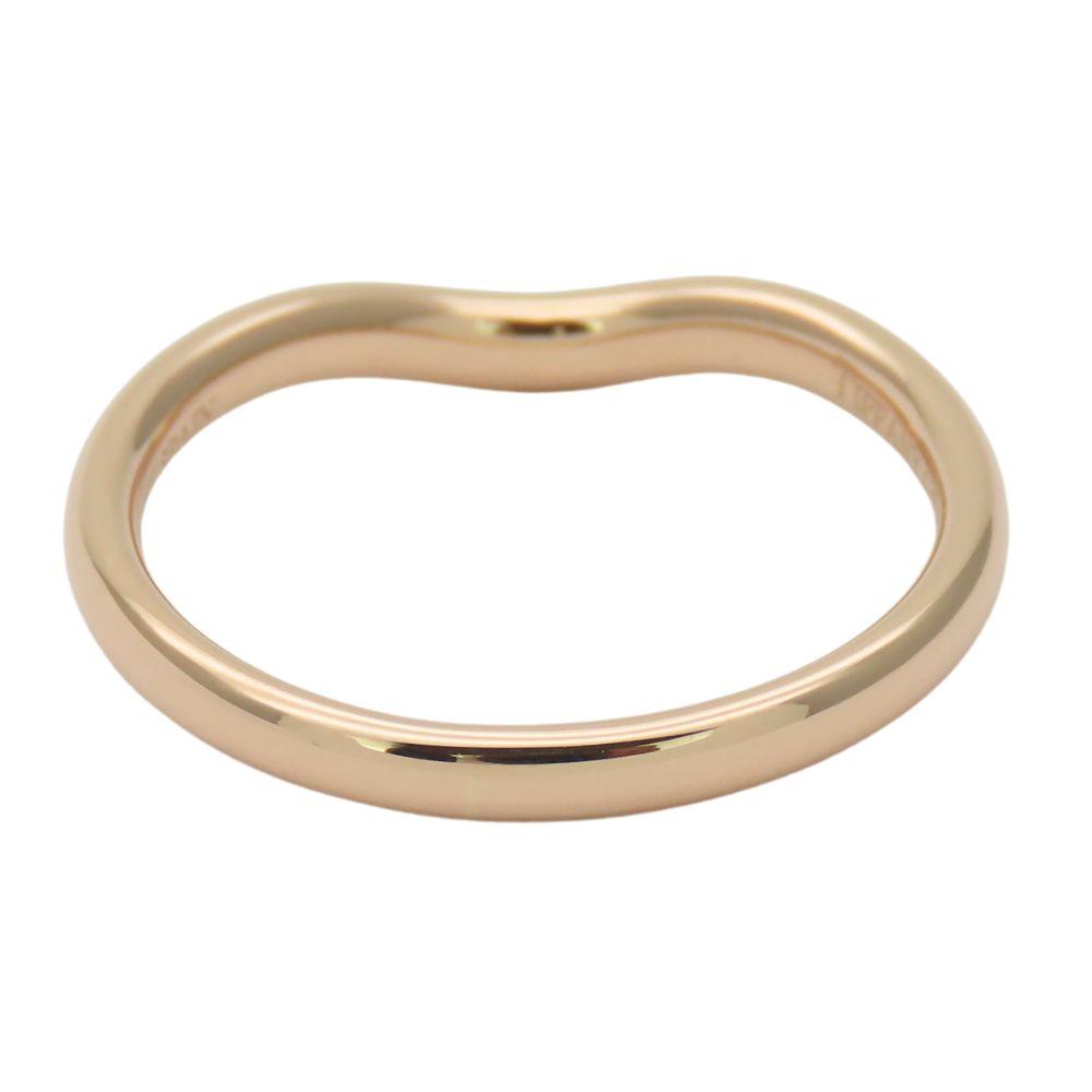 Used TIFFANY&Co. Ring Curved band EU#52 K18 Pink Gold/diamond 2.47g Pink gold 9PD