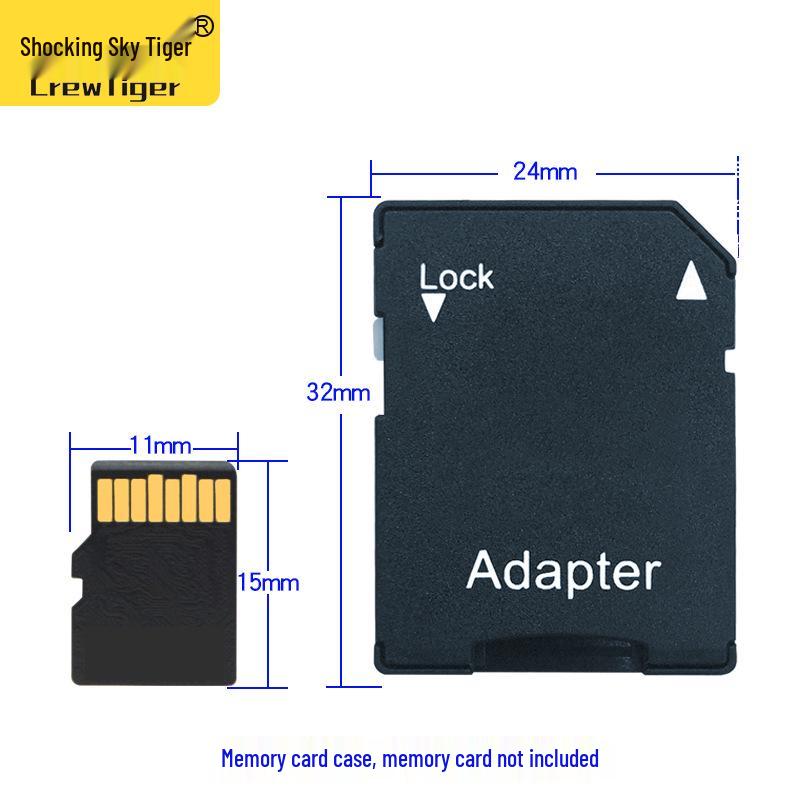 High-Quality TF To SD Card Adapter & Large Memory Card Holder Case 08A2.