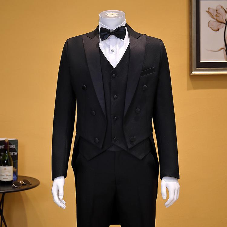 Men's Swallowtail Tuxedo for Formal Events, Stage Performances, and Choir Conductors