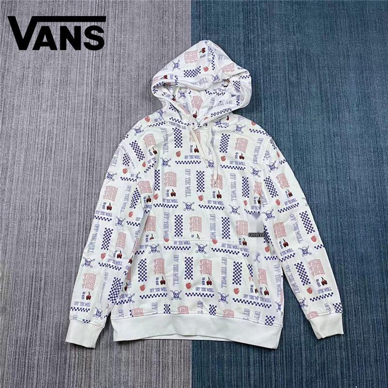 Vans Women s Trendy Print Loose Hooded Sweatshirt XL
