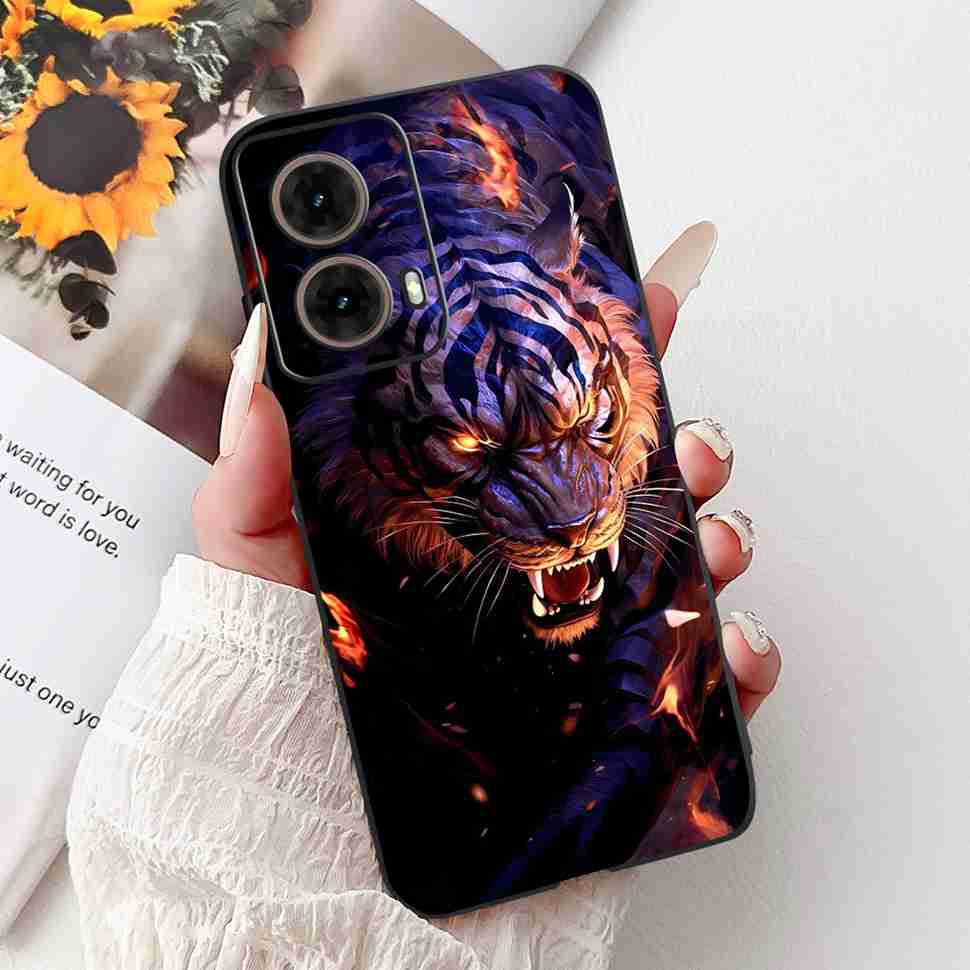 For Motorola Moto G85 5G 6.67" Case Sweet Love Flower Soft Silicone TPU Cover For Moto G85 G 85 XT2427-3 Shockproof Shell Bumper