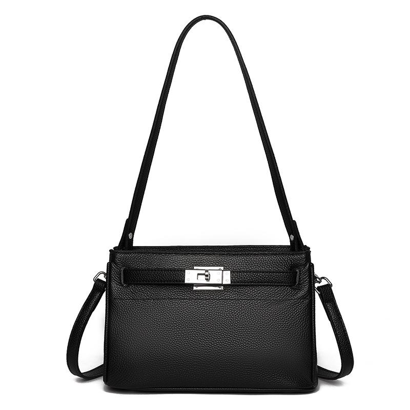 

Women s shoulder bag, new simple and fashionable bag, women s versatile large-capacity daily commuter messenger bag, one piece is sent on behalf of o чёрный