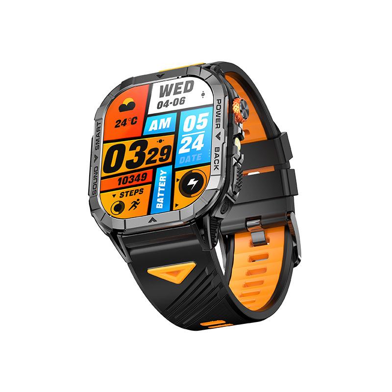 AMOLED Smart Watch K70A BT Calling LED Flashlight 480mAh Large Battery Health Monitoring Men Outdoor Sports Smartwatch