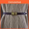 Genuine Leather Ladies Belt For Summer Fashion Skinny Style With Metal Buckle For Dress And Casual Looks