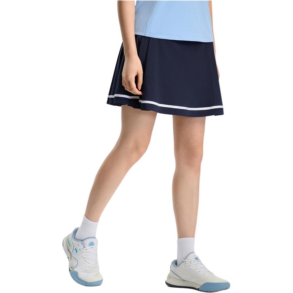 Fila Tennis Series Fashion Comfortable Soft Tennis Sports Basic Pleated Skirt Women Skirts Dark-Blue A11W433313F-NV