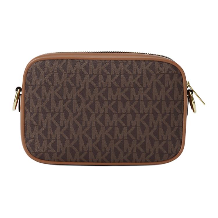 Michael Kors Jet Set Letter Print Camera Bag Women Crossbody Bag Brown 35R6GTVC5B-BROWN