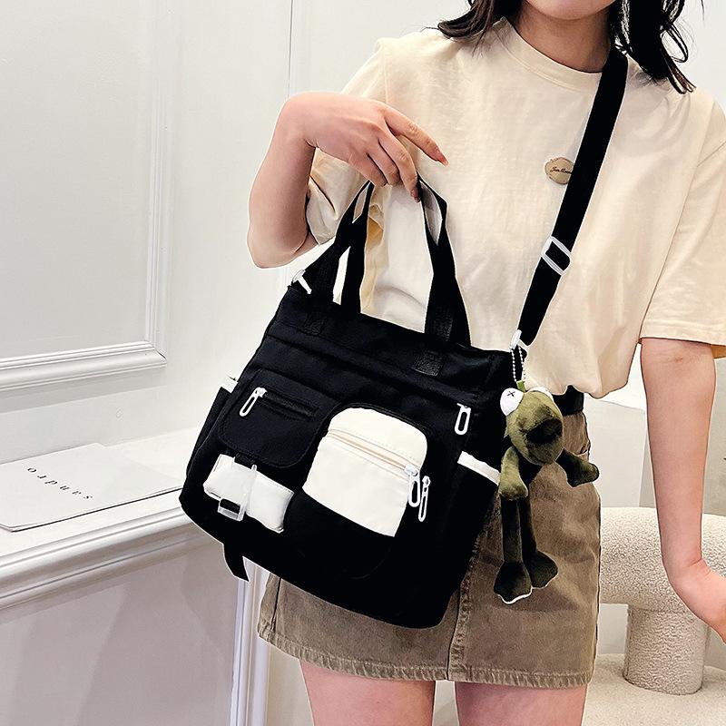 Torebka studencka o dużej pojemności, wszechstronna, na Instagram, modna, do klasy