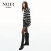 MO&Co. NOIR Series Mohair Wool Blend Striped Knit Sweater