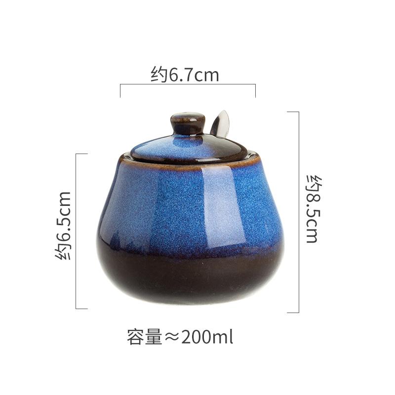 Ceramic Seasoning Jar Set Spice Jar Seasoning Bottle Salt Shaker Spice Container Seasonings Box Kitchen Organizer Storage Jar