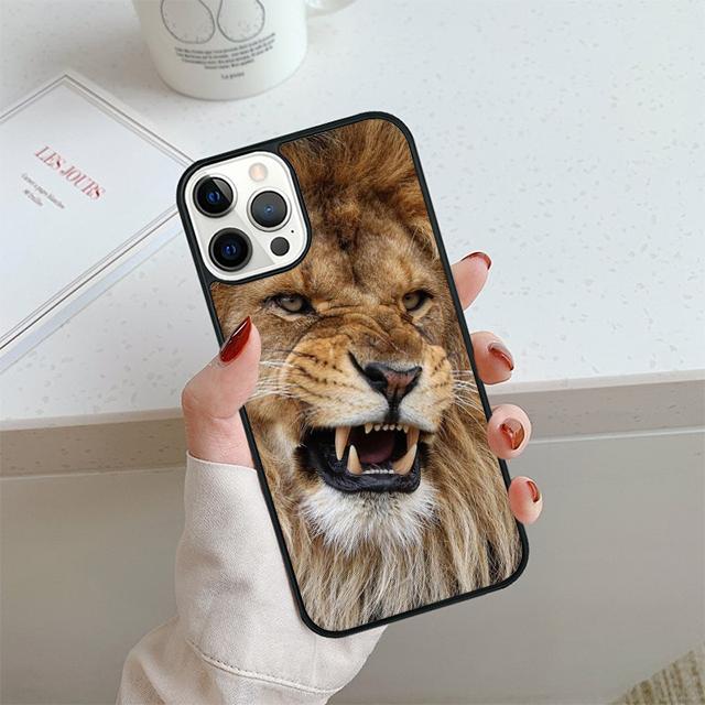 

King Lion Roaring Phone Case For iPhone 17 Air 14 15 16 13 12 Cover For Apple 14 15 16 Pro Max Plus Coque iPhone 13pro max