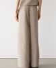 Masimodutti Melange Linen Pleated Pants