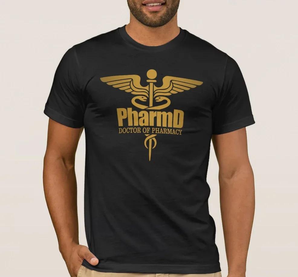 Doctor of Pharmacy Caduceus PharmD Snakestaff Symbol TShirt 100 Cotton ONeck Short Sleeve Casual Mens Tshirt Size S3XL