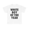 BIAŁY CHŁOPAK ROKU zabawne grafiki 100% bawełna koszulka unisex 2026 Lato Nowość Dekolt okrągły Męska Y2k Krótki rękaw Retro moda T-shirt