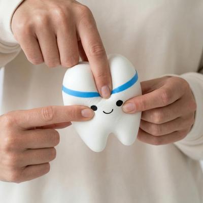 Slow  Teeth Simulation Teeth PU Teeth Toy Sky Slow  Teeth Toy, Stress Relief Toy