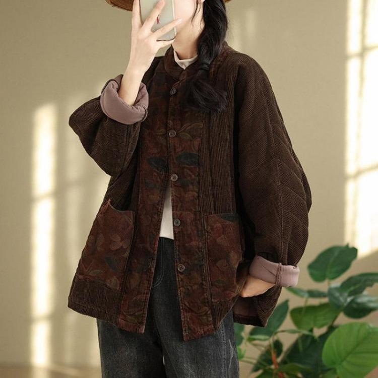Chaqueta de Algodón para Mujer Abrigos Otoño Invierno Terciopelo Holgado Informal Grueso para Mujer