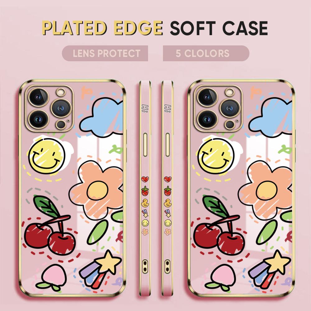 

Чехол для телефона с милым мультяшным 6D покрытием для iPhone 11 12 13 14 Pro Max Samsung Galaxy Xiaomi Mi Redmi Note Oneplus Infinix Tecno, мягкий чехол Tecno Camon 19 Neo розовый