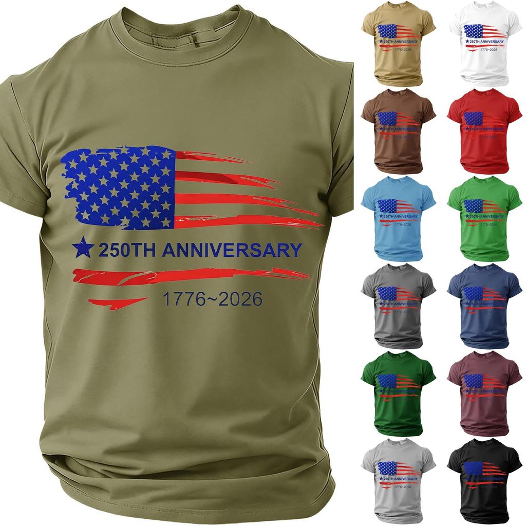 Men's Casual Round Neck Short Sleeve T-Shirt