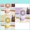 Handheld Mini Cartoon Fan With Strong Wind Power Usb Charging