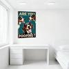 Vintage Teal Beagle Dog Metal Tin Sign - 'ARE YOU POOPING?' Funny Distressed Plaque for Home Bar Cafe Man Cave Decor, Humorous D