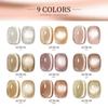 Champagne Cat Eye Gel Nail Polish - Whitening Manicure for Autumn/Winter