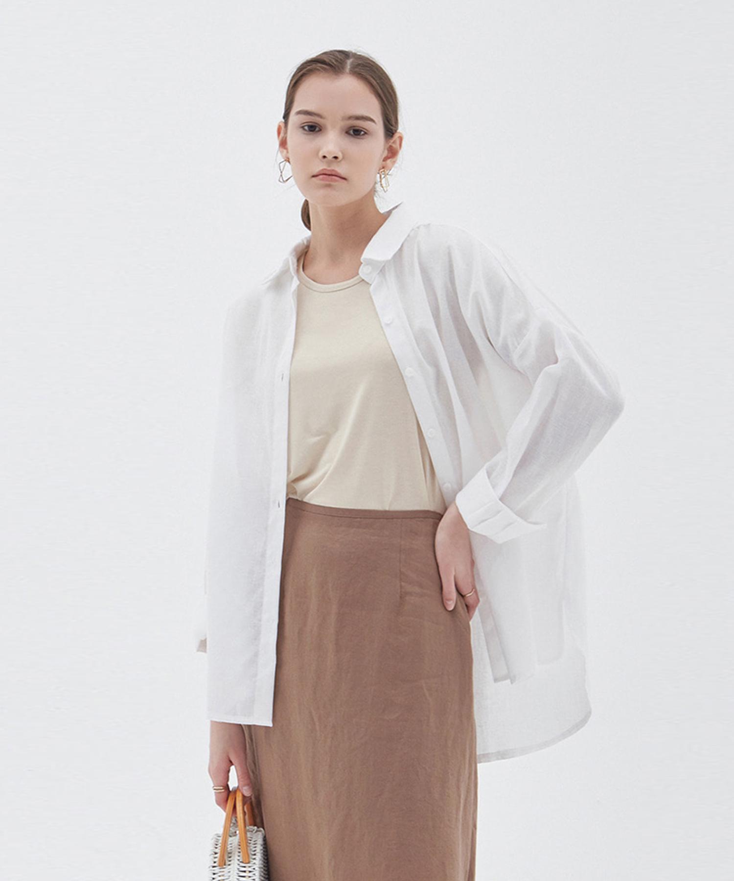 Roeil Pure Linen Shirt_White Free