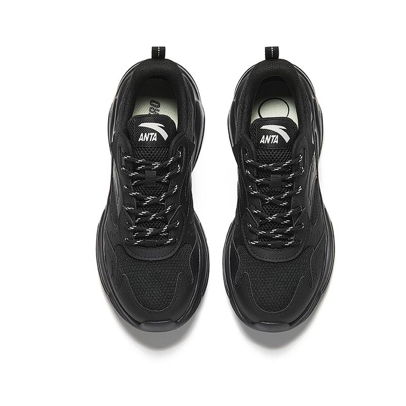 New Anta Slip Resistant, Breathable, Lightweight Low Top Casual Shoes Women's Black 922528810-4