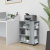 VidaXL Rolling Cabinet Sonoma Grey 60x35x75 Cm Engineered Wood815967