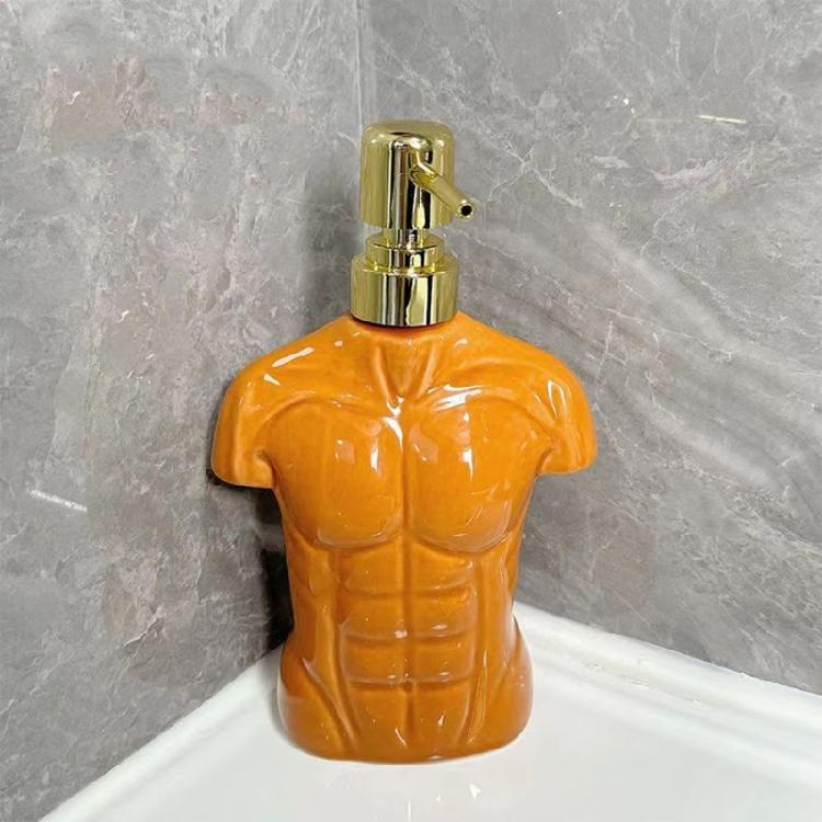 Funny Muscular Man Liquid Soap Dispenser Ceramic Hand Soap Dispenser Soap Dispensing for Household Use