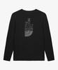 Noseupeiseu Nt7Ts02A Men'S Face-On Long Sleeve T-Shirt Black