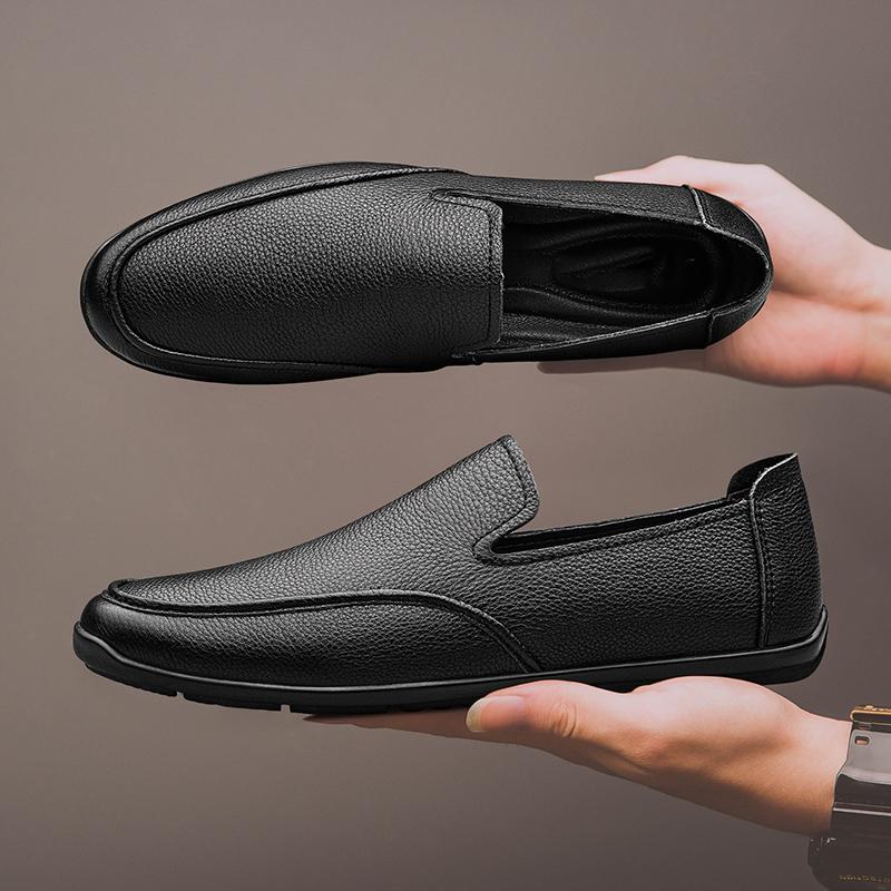 Fashion Genuine Leather Men's Casual Shoes Luxury Brand Loafers Sneakers Fashion Comfortable Slip on Flats Handmade Retro Driving Shoes