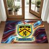 Burnley Football Design Crystal Velvet Rug Soft Decorative Mat for Bedroom Entrance