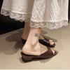 Summer Women Gladiator Slippers Fashion Open Toe Square Toe Slide Ladies Casual Beach Dress Sandalias