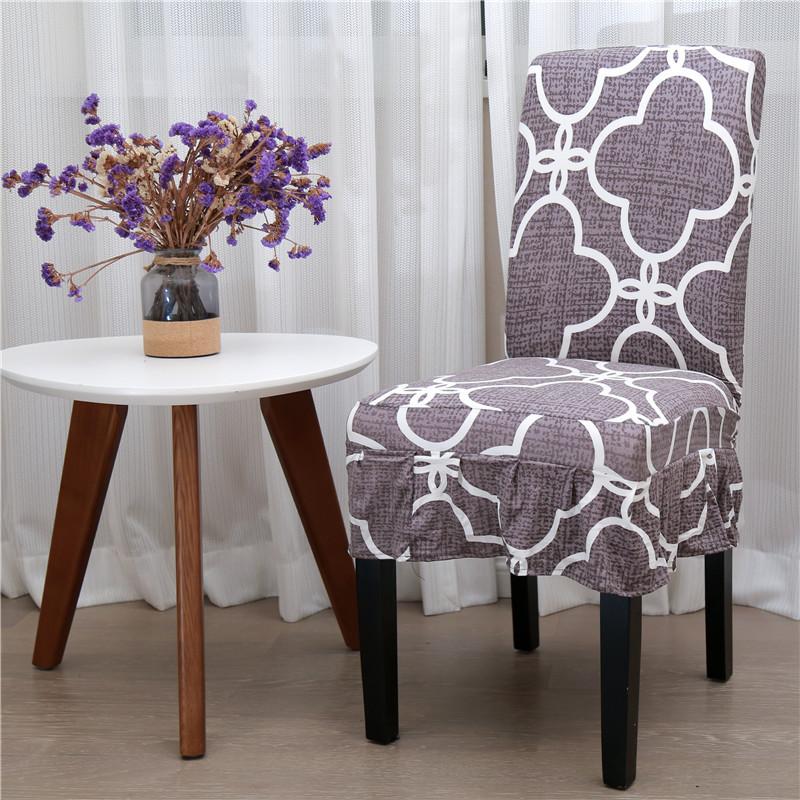 Elastic One-piece Skirt Chair Cover Short Skirt Chair Cover Hotel Hotel Anti-stained Chair Cover Wedding