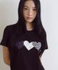Loginaenloji Heart Patch Cotton T-Shirt Black (New)