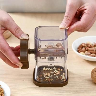 Multifunction Manual Grinder, Hand Crank Nut Crusher for Walnuts Almonds Chocolate & Fruits, Portable Kitchen Tool