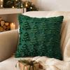 Christmas Tree Embroidered Throw Cover for Sofa and Living Room Decor