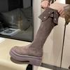 In Autumn and Winter, Wear Women's Two Thick-soled Over-the-knee Boots, Knight Boots, Tall New Boots, Thin and Small, Folded