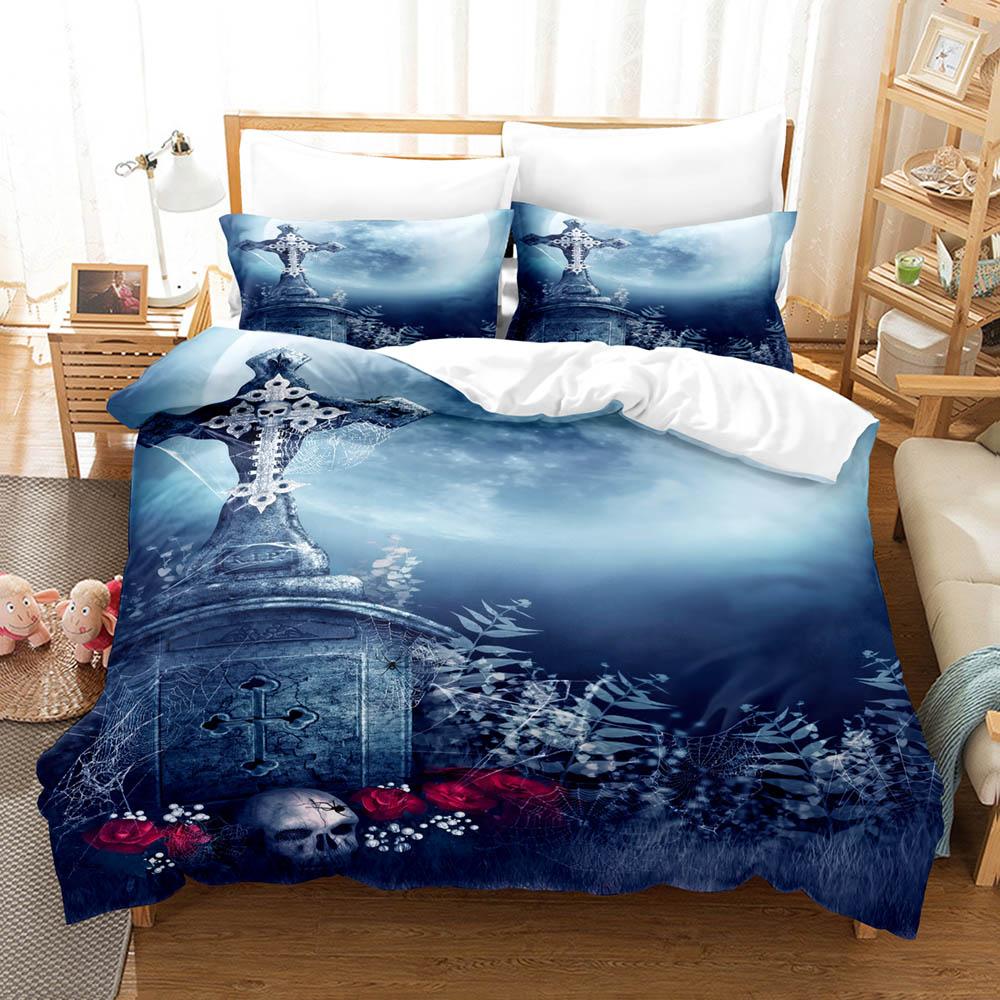 Conjunto de cama tamanho Queen com estampa de Jesus, série budista. Inclui: [Lista de roupas de cama]. (Capa de edredom + fronhas)Meninos e meninas adolescentes