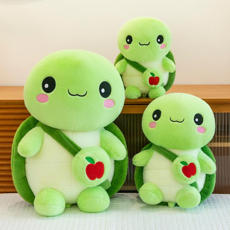 Apple turtle plush toy doll turtle doll throw pillow scratch doll machine exchange gift