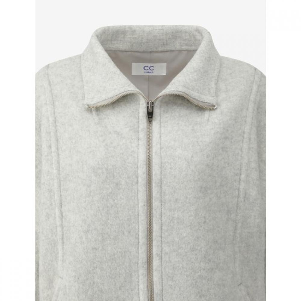 Cc Collect High Neck Wool Zip Up Short Coat C254msg504