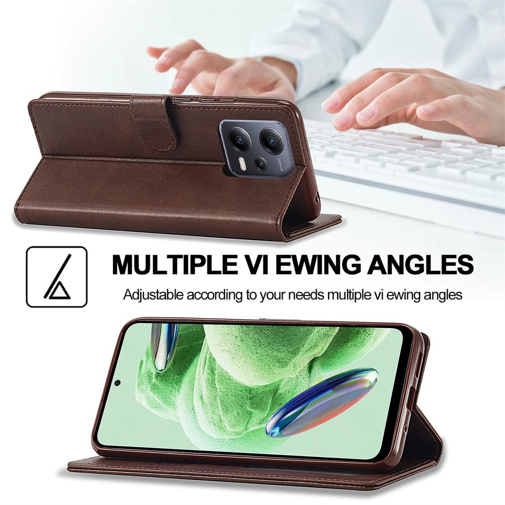 Case for Xiaomi Redmi Note 14 13 12 13C 14C 14R A3 A4 Plus POCO C61 C75 C65 X6 X5 M6 Pro 4G 5G Flip Leather Wallet Card Holder