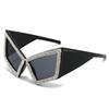 Vintage Sexy Ladies Oversized Diamond Cat Eye Sunglasses Women For Female Luxury Brand Designer Popular Trendy Sun Glasses Uv400