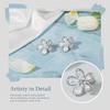 Korean Elegant Bling Flower Shaped Earphone Clip Charms Earphone Jewelry Wireless Earbuds Decoration For Girls Creative Gift