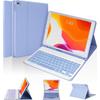 Compatible Protective Case with Seven-Color Backlit Detachable Bluetooth Keyboard for iPad Pro 11"/10.2", with Pen Slot.