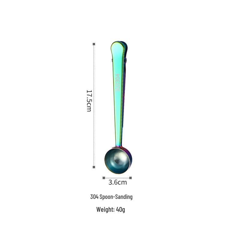 ZISIZ Multi-functional Coffee Scoop & Bag Clip Set