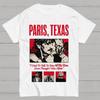 Klasyczny horror z lat 90. Paris Texas Graficzny Nadruk Koszulka Vintage Spierana Bawełna Męska Damska Letnia Streetwear Oversize Nowe Koszulki